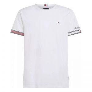 T-shirt Tommy Hilfiger Flag Cuff (Colore: White, Taglia: M)