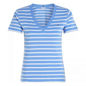 T-shirt Tommy Hilfiger New Slim Cody V-Neck Breton (Colore: Breton Stp- Blue Spell- Ecru, Taglia: S)